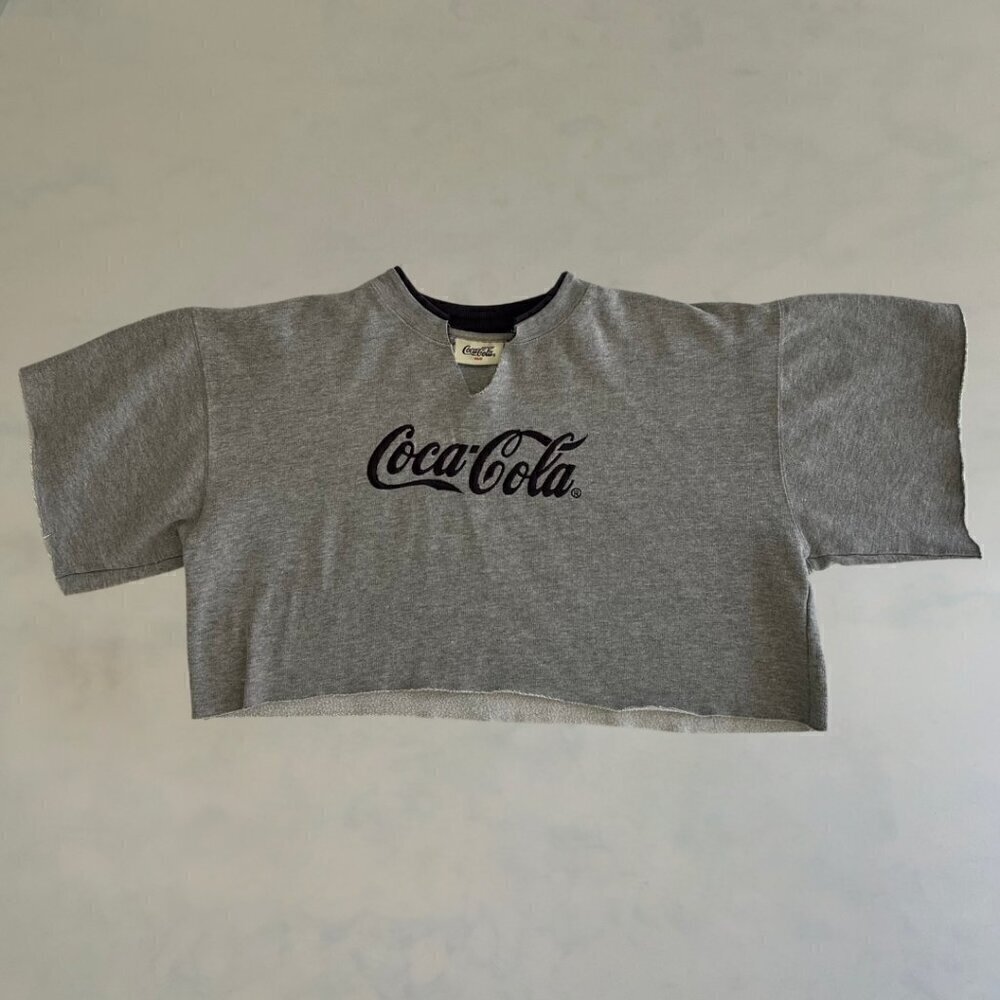 Coca-Cola Grey Cropped Sweater